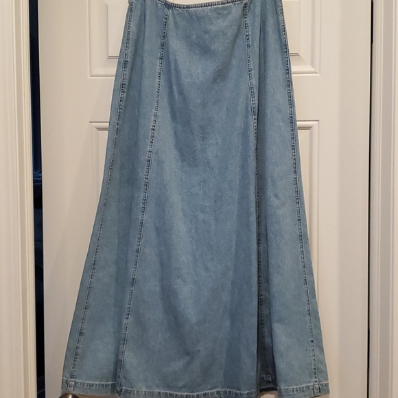 Vintage Long Jean Skirt - Picture 4 of 4